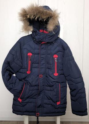 Удлинённая зимняя куртка для мальчика / пальто для мальчика/ зимняя парка