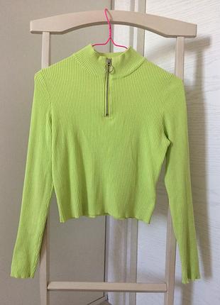 Стильная кофта в рубчик водолазка  h&m