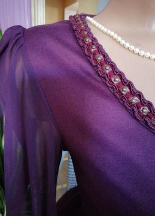 Трикотажное мини платьице