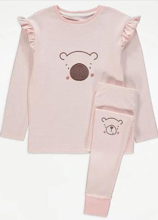 Комплект для девочки теплый плюшевый халат и пижама george2 фото