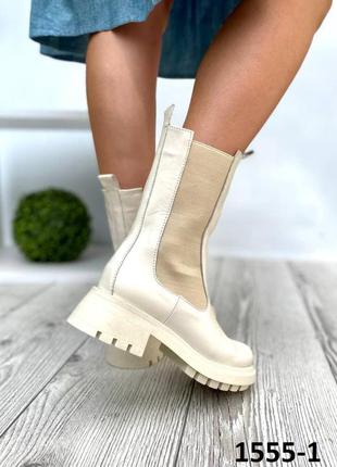 Деми ботинки челси высокие
натуральная турецкая кожа
цвет молочный5 фото