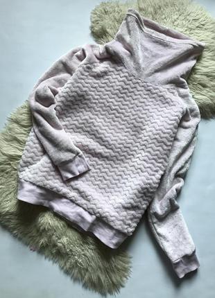 Тёплая плюшевая кофта свитер меховая