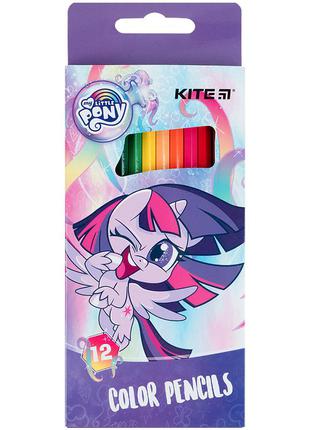 Олівці кольорові kite my little pony набір з 12 штук.1 фото