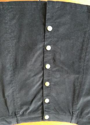 Модная юбка  черная вельветовая  george размер 423 фото