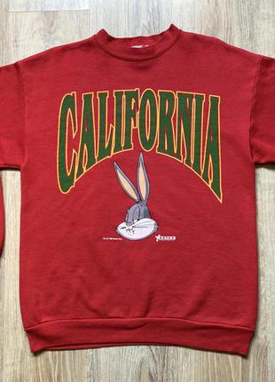 Чоловічий вінтажний бавовняний світшот artex looney tunes светр