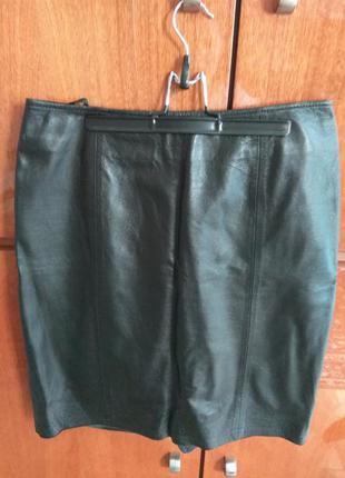 Модна спідниця натуральна шкіра croft&barrow lambskin розмір 10(us) - m