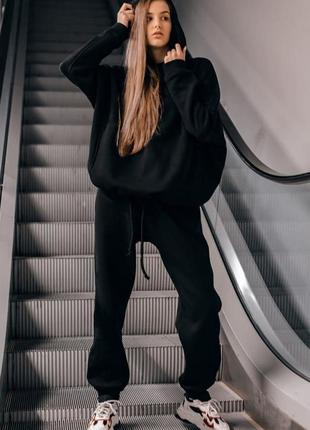 Спортивный костюм женский черный oversize🔥