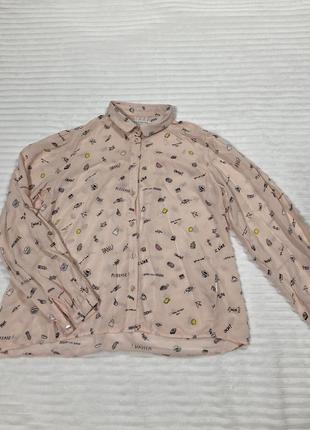 Блуза девчачья персиковая