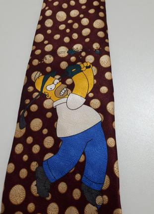 Краватка галстук simpson сімпсони шовк шолк шовковий гольфист гольф2 фото