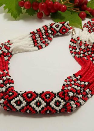 Украинская ожерелье, ожерелье из бисера10 фото