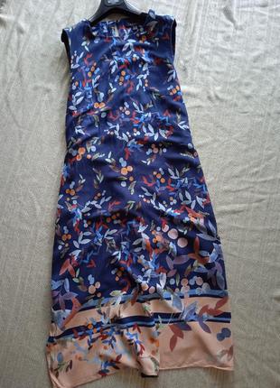 Яркое вискозное платье esprit 42