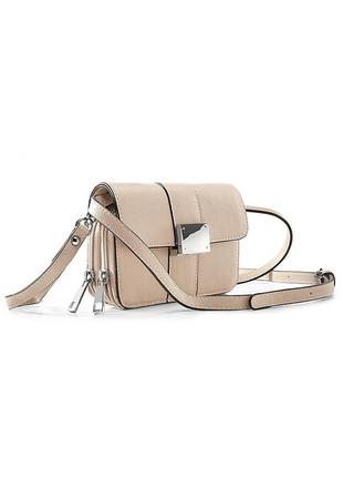 Стильна сумка tcm tchibo бежева через плече, крос боді, поясна як гаманець