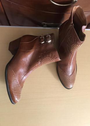 🌿 41 🌿 стильные кожаные ботинки arezzo7 фото
