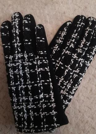 Теплі рукавички трикотажні на флісі5 фото