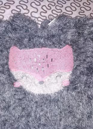 Кофта травка  с яркими принтом для малышки. 4