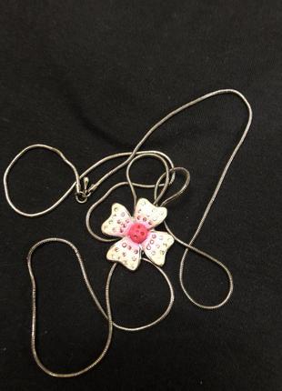Колье ожерелье бижутерия цветок1 фото