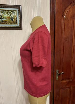 Бордовый свитер с коротким рукавом8 фото