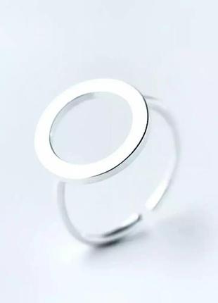 Кольцо серебро 925 покрытие колечко минимализм круг4 фото