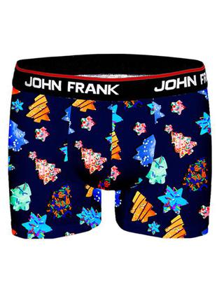 Трусы мужские боксеры john frank с новогодним принтом