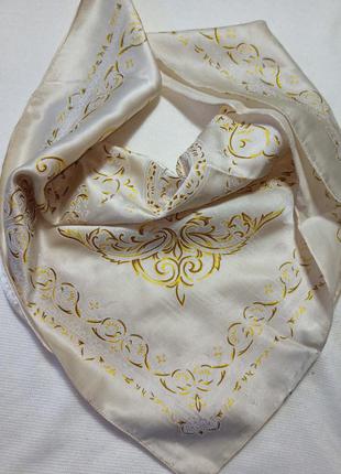 Шелковый шарф. шелковый платок. косынка.  косынка на шею1 фото