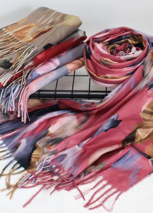 Кашемировый двусторонний шарф палантин2 фото