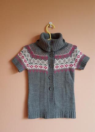 Удлиненный свитер на девочку 3-4 годика