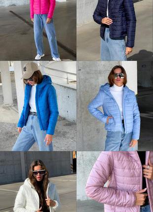 Куртка, курточка с капюшоном, ветровка, 7 цветов, базовая курточка, цвет пудра, электрик и другие7 фото