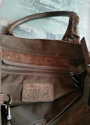 Очень стильная качественная кожаная сумка дорогого бренда marella4 фото