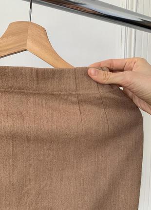 Теплая базовая юбка коричневого оттенка caractere basic brand3 фото