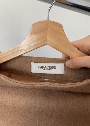 Теплая базовая юбка коричневого оттенка caractere basic brand10 фото