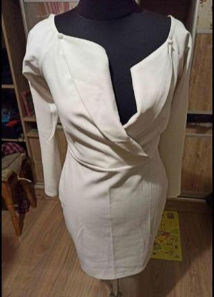 Коротке плаття, айворі7 фото