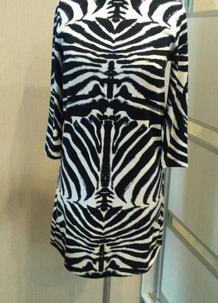Сукня animal print а ля зебра рукав 7/8