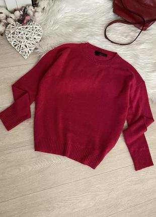 Малиновый кашемировый свитер
