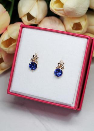 Серьги xuping с  кристаллами swarovski и цирконами 💎