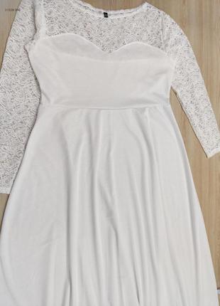 Вечернее белое платье для беременных2 фото