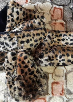 Гарний теплий шарф дорогий бренд, з леопардовим принтом
