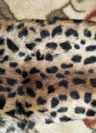 Красивый теплый шарф дорогой бренд, с леопардовым принтом4 фото