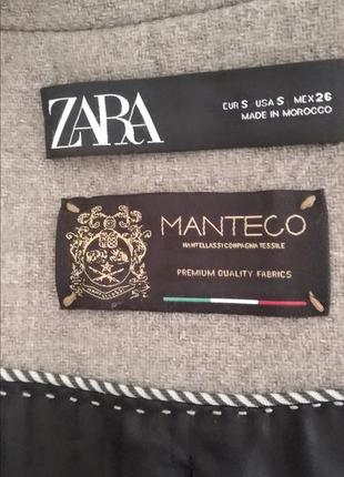 Шерстяное пальто zara manteco8 фото