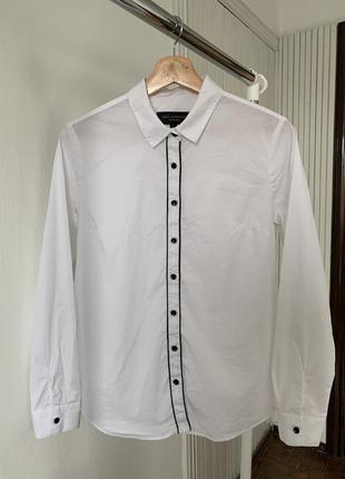 Базовая черно-белая рубашка paul costelloe black label оригинал