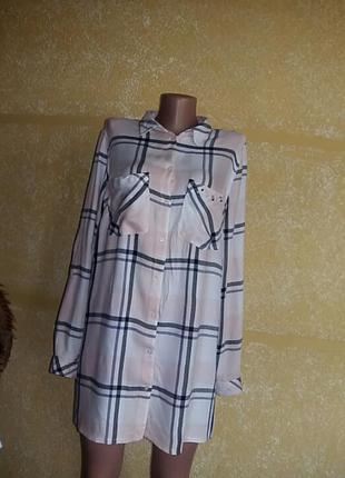 Шикарна  ніжна  сорочка  ,   фланелева . сукня, міні халатик.