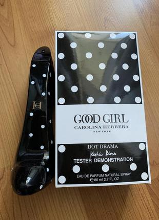 Жіночі парфуми carolina herrera good girl dot drama collector edition tester 80 ml.