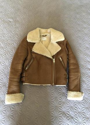 Дубленка авиатор bershka