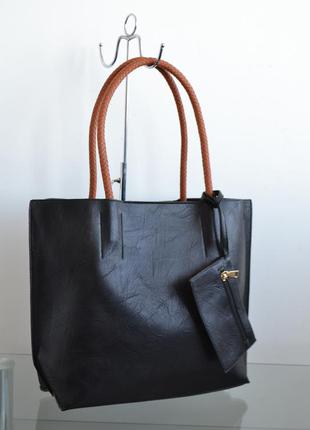 Сумка жіноча з рудими ручками 2в1 s00-0174