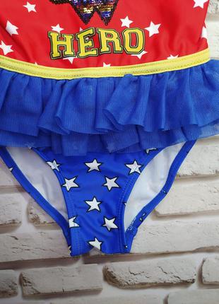 Supergirl яркий купальник американский флаг с юбочкой3 фото