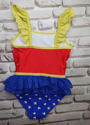 Supergirl яркий купальник американский флаг с юбочкой4 фото