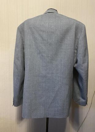 Серый пиджак унисекс шерсть двубортный оверсайз5 фото