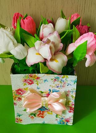 Букет из мыла. ирис и тюльпаны
