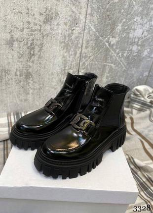 Ботинки кожаные