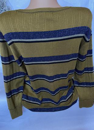 Шикарный стильный свитер в полоску , люрекс3 фото