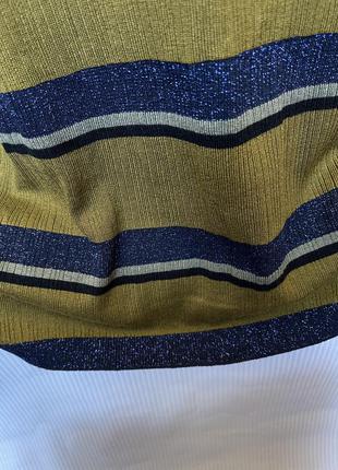 Шикарный стильный свитер в полоску , люрекс4 фото
